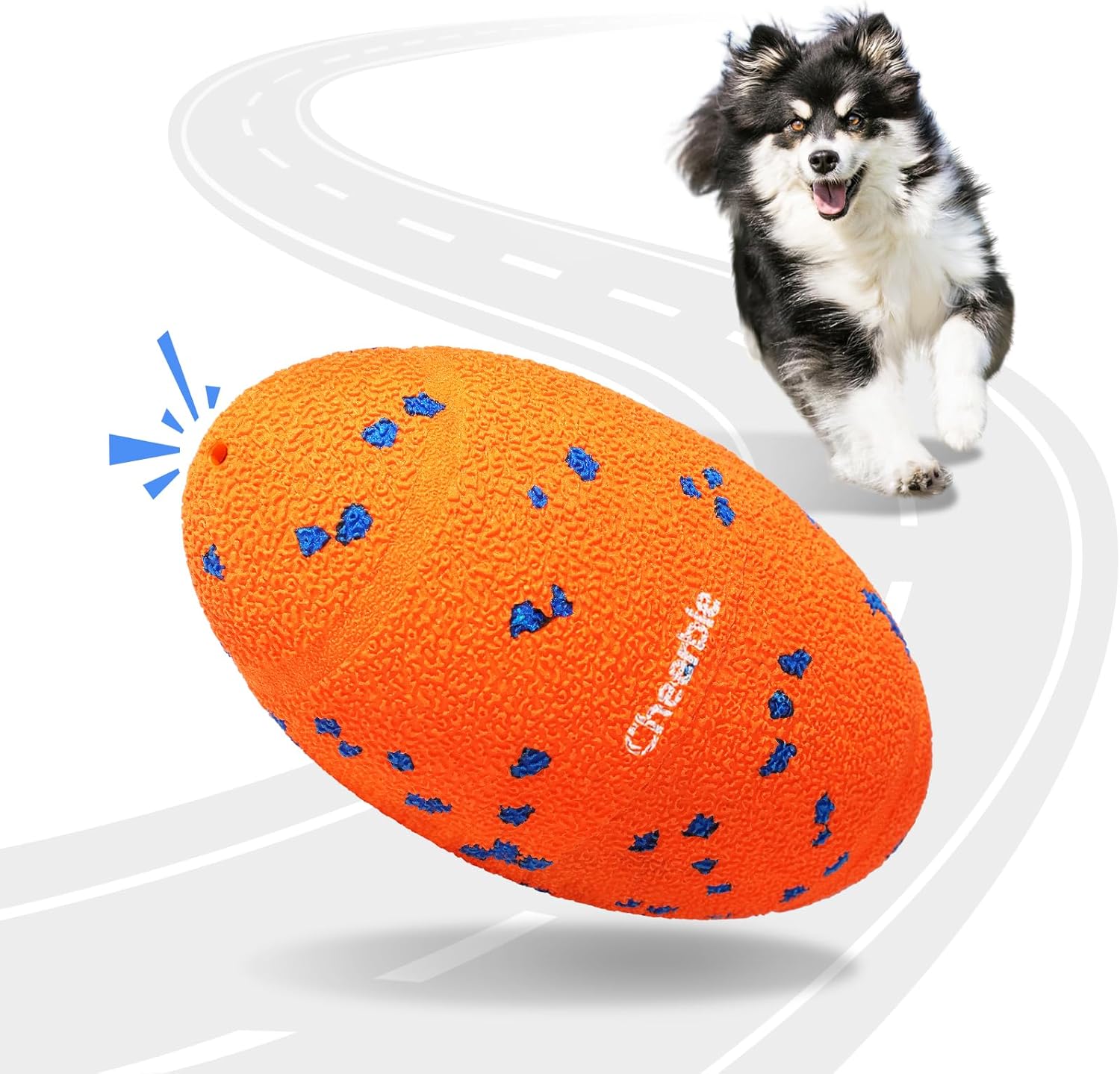 Smart Interactive Dog Toy, Wicked Rugby, Squeaky Dog Toy Football, Automatic Moving, Bouncing, and Rotating, E-TPU Material, Bouncing Fetch Toy for Indoor/Outdoor Use and Small to Large Dogs